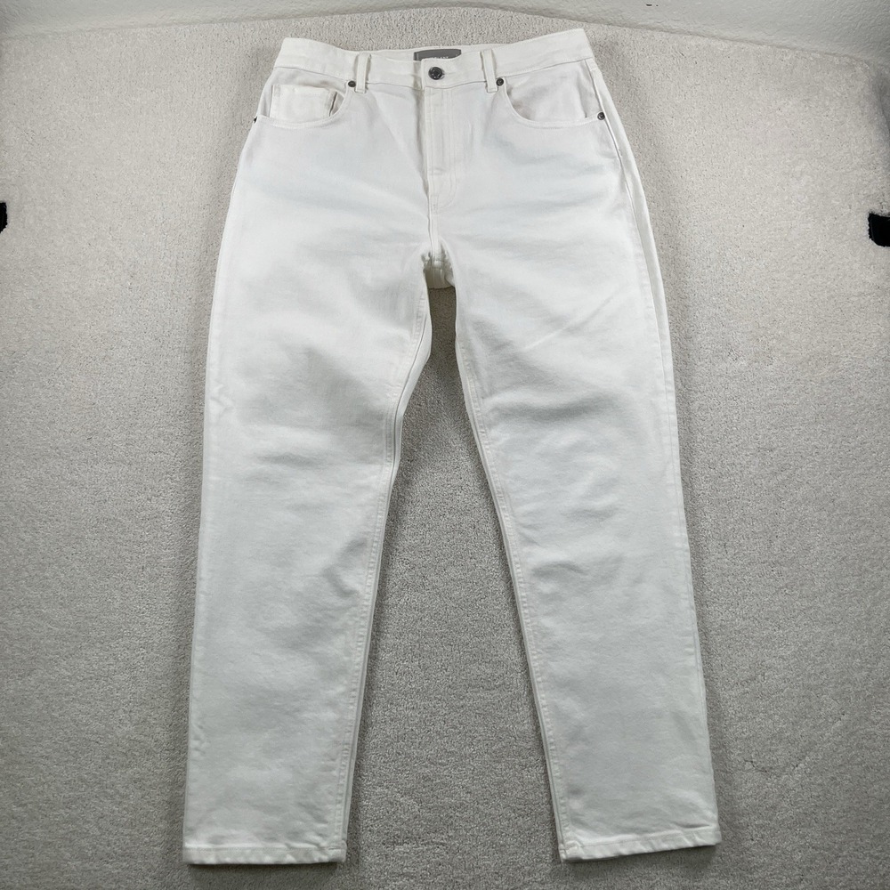Everlane The Curvy Cheeky Jean High Rise‎ Stretch Women's 31 x 28 Off White EUC